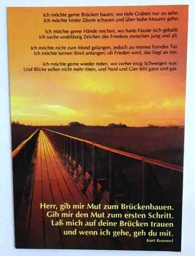 Postkarte lied mut brücke - mut,